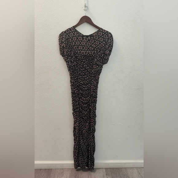 NWT Free People Elegant Black Floral Dress size M - Picture 2 of 4